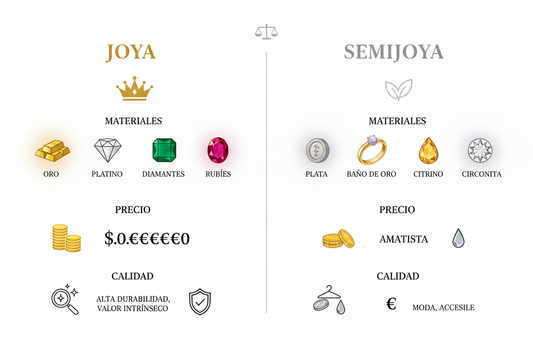 DIFERENCIA ENTRE UNA JOYA Y UNA SEMIJOYA