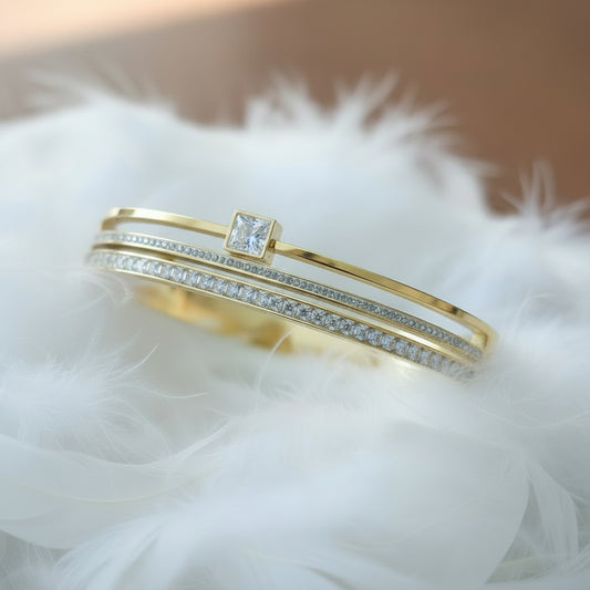 Pulsera Grecia, Oro Cristal