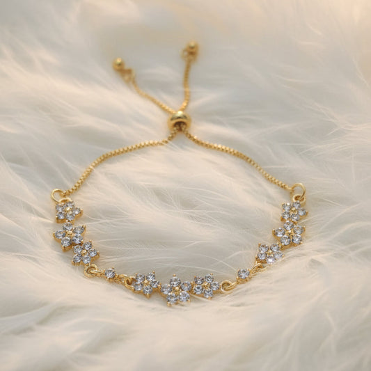 Pulsera Tenis Margarita Oro