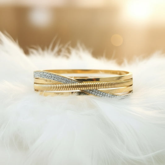 Pulsera Dafne, Oro Cristal
