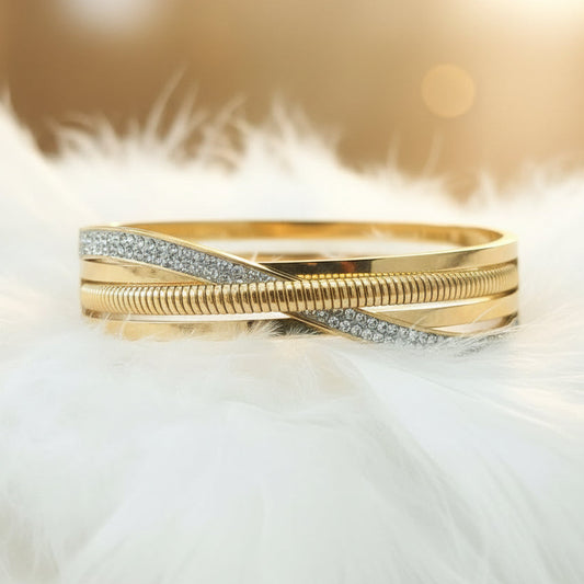 Pulsera Dafne, Oro Cristal