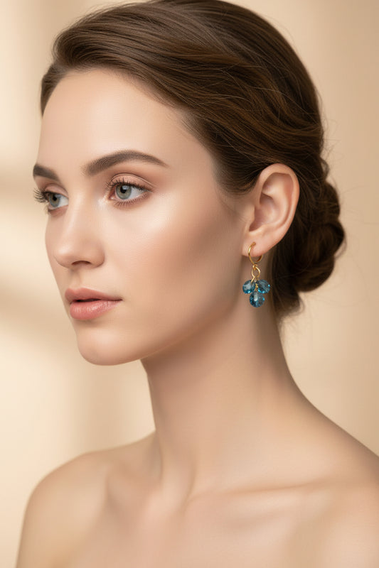 Aros Esther Blue Oro By AngieParov