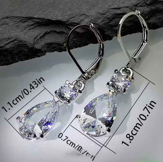 Aros Victoria Plata Cristal