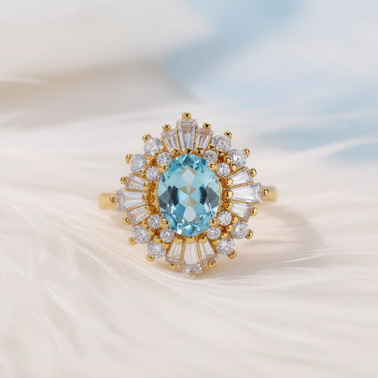 Anillo Amira , Oro Cristal Genuino