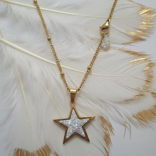 Collar Estrella de Belén Oro Cristal