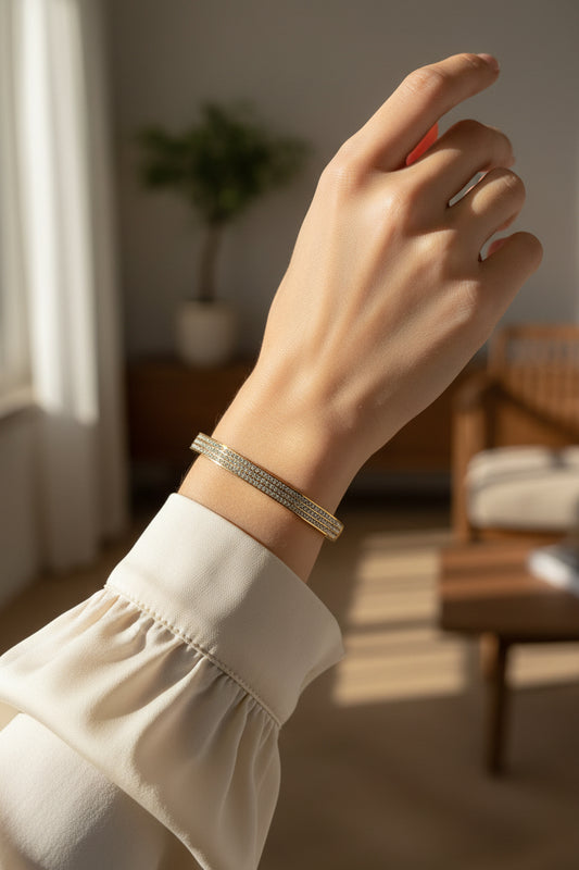 Pulsera Gloss, Oro Cristal