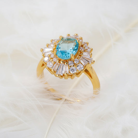 Anillo Amira , Oro Cristal Genuino