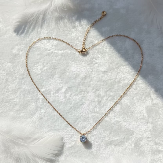 Collar Punto de luz, Oro Cristal