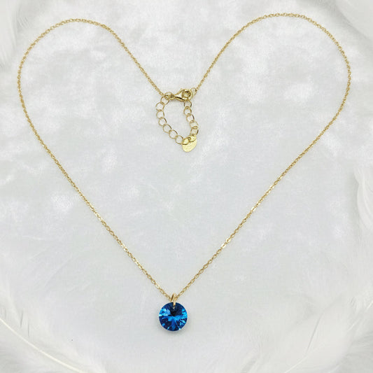 Collar Blue, Oro Cristal