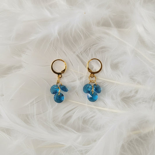 Aros Esther Blue Oro By AngieParov