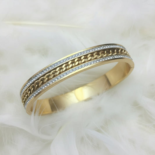 Pulsera Silsila , Oro Cristal