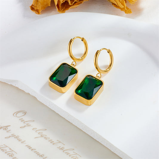 Aros Catalina Esmeralda, Oro Cristal