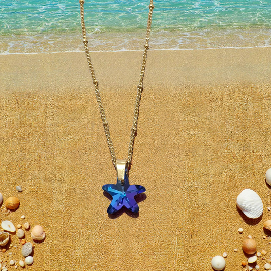 Collar Estrella de Mar  By AngieParov Oro Cristal