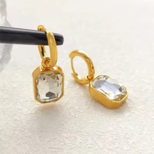 Aros Catalina Oro Cristal Zircón