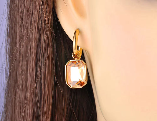 Aros Catalina Oro Cristal Zircón