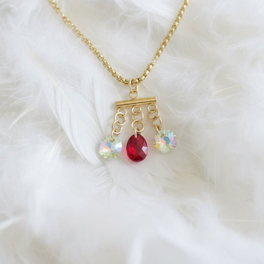 Collar Leonor Oro Cristal  By AngieParov