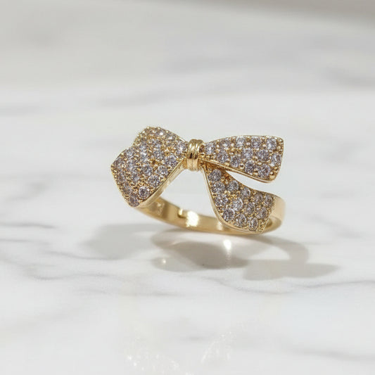 Anillo Ribon, Oro cristal