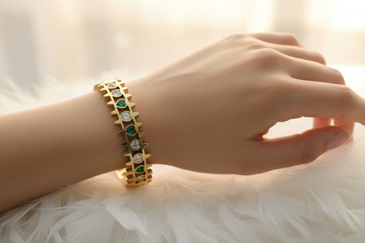 Pulsera Habun, Oro Cristal