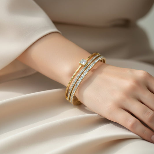 Pulsera Grecia, Oro Cristal