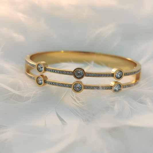 Pulsera Mayra, Oro Cristal