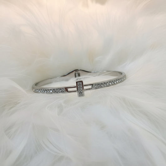 Pulsera Ledya Plata Cristales