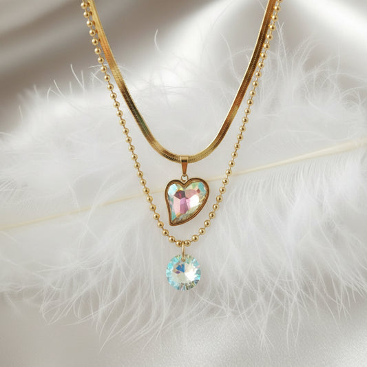 Collar Love, Oro Cristal
