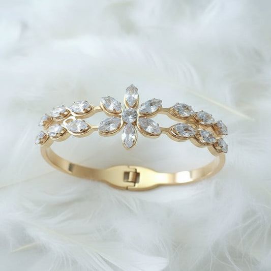 Pulsera Margarita, Oro Cristal