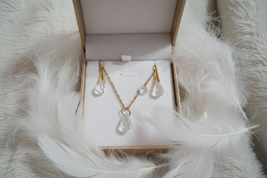 Conjunto Tiare Oro Cristal