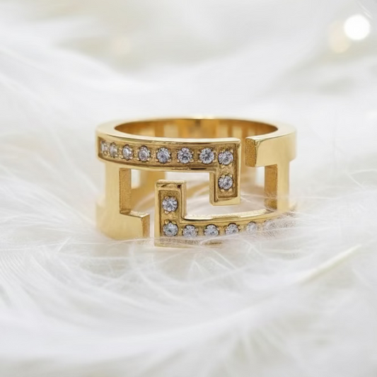 Anillo Grecia, Oro cristal
