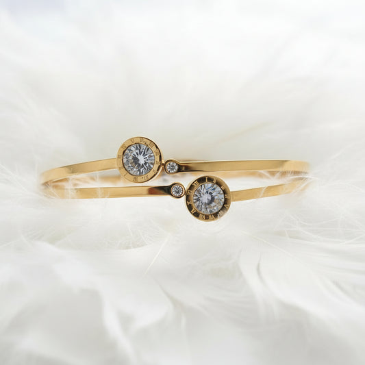 Pulsera Lucero, Oro Cristal