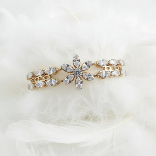 Pulsera Margarita, Oro Cristal