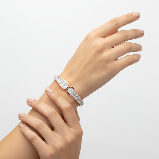 Pulsera Tanya, Oro Rosa Cristal