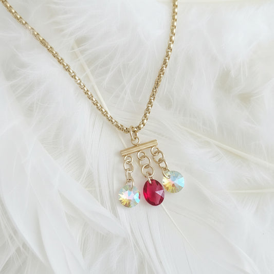Collar Leonor Oro Cristal  By AngieParov