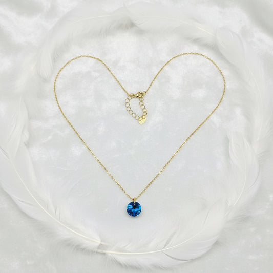 Collar Blue Oro Cristal