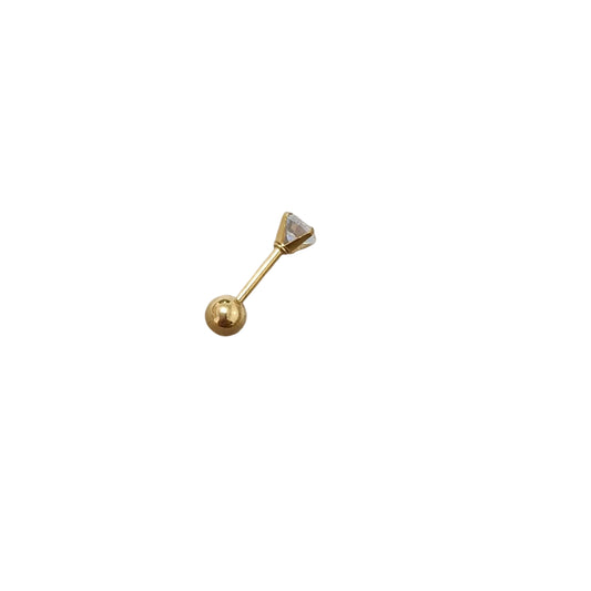 Aros Abridores Rosa tornasol, Oro Cristal
